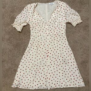 Madewell strawberry print mini dress